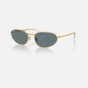 Ray-Ban Gold Frame Sunglasses with Dark Lenses